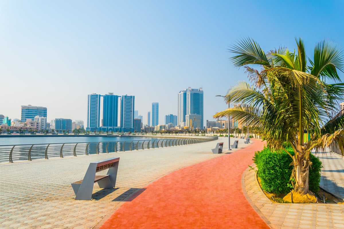 seaside promenade in Ajman, UAE